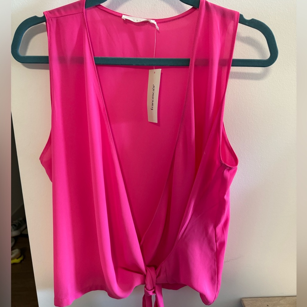 NWT LUSH Hot Pink Top. Size M